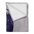 thumbnail image 2 of Outer Space Soft Flannel Fleece Blanket, Exposure of Cosmonaut Star Clusters Celestial Cosmic Body Side Graphic Design, Cozy Plush for Indoor and Outdoor Use, 50" x 70", Pink Purple, by Ambesonne, 2 of 5