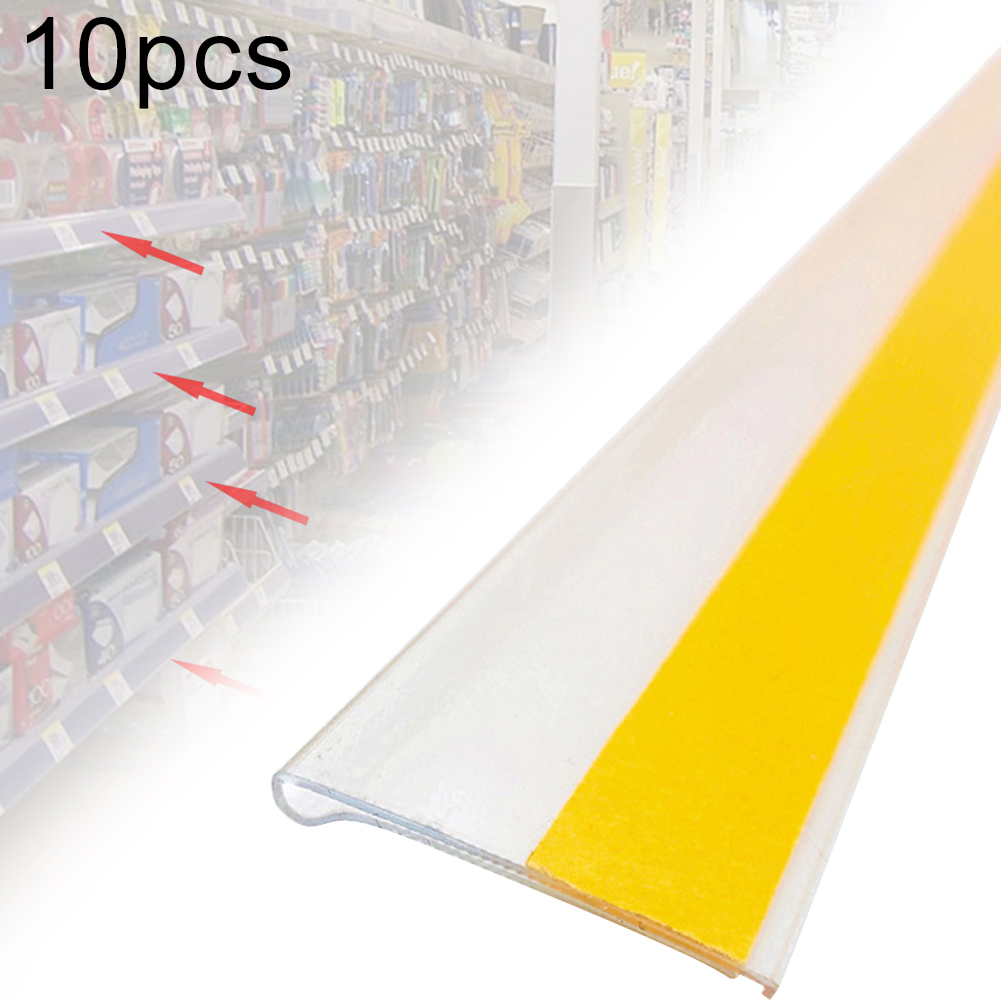 10Pcs Plastic Doublesided Adhesive Tape Price Tag Sign Label for Store