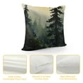 thumbnail image 4 of COMIO  Throw Pillow Cover Blue Winter Watercolor Landscape Pine Forest Mountains Alaska Artistic Pillowcase Home Decor Square Pillow Case Cushion Cover, 4 of 5