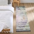 thumbnail image 3 of Yayeee Runner Rug for Bedroom 2'x6' Machine Washable Hallway Non Slip Mat, Purple Deer, 3 of 8