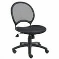 thumbnail image 2 of Boss Office Products Chaise de Bureau de Travail en Tissu à Dossier en Maille, Noire, 2 of 4