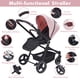 thumbnail image 5 of Cochecito de Bebé – 2 en 1 Convertible – Asiento Reversible y Capazo – Plegado con Una Mano – Respaldo Reclinable – UPF 50+ – Cesta y Reposapiés Ajustable – 5 Puntos – Recién Nacidos y Niños – Ligero, 5 of 7