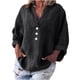 thumbnail image 2 of Ichuanyi liquidación de moda para mujeres tops de color sólido de manga larga y lino camisa suelta blusa en V tops casuales ICHUANYI WER2023081602422, 2 of 7