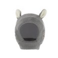 thumbnail image 2 of Suéter para niños, gorro tejido, gorro de bufanda de punto grueso de color sólido para bebé (gris), 2 of 3
