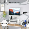 thumbnail image 2 of Soporte para monitor BONTEC, madera de 2 niveles, blanco, con almacenamiento, 2 of 7