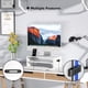 thumbnail image 2 of Soporte para monitor BONTEC, madera de 2 niveles, blanco, con almacenamiento, 2 of 7