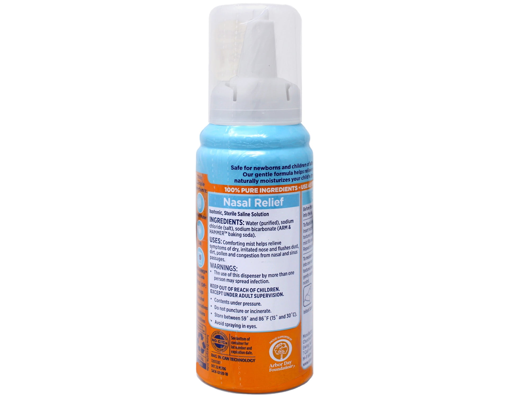 5 Pack - Arm and Hammer Simply Saline Baby Nasal Relief Mist 1.6 Ounce Each