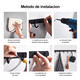 thumbnail image 4 of Ganchos Percheros para Ropa de Pared De Acero Inoxidable, Kit 7pcs Ganchos Negro, Plata, 4 of 5
