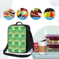 thumbnail image 4 of Logiee Crocodile And Bush Print Insulated Lunch Bag for Women/Men, Reusable Lunch Box for Office Work School Picnic Beach,Leakproof Freezable Cooler Bag with Shoulder Strap, 4 of 7
