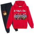 thumbnail image 1 of Conjunto de dos piezas de suéter con capucha de manga larga con estampado de dibujos animados periféricos ROBLOX, lindo suéter deportivo informal para estudiantes, primavera y otoño, 1 of 4