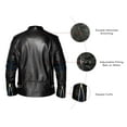 thumbnail image 5 of NomiLeather lambskin leather jacket men – black leather jacket and leather jackets for men (Blue - X-Small), 5 of 8