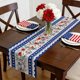 thumbnail image 4 of CaiYueKe Independence Day Table Runner Red Patriotic 13x72 Inch , Linen 4th of July Table Decoration ,Red White and Blue Patriotic Table Runners for Holiday Decor Dinging ,Party ,Kitchen, 4 of 7