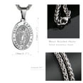 thumbnail image 4 of APSVO Silver Saint St Raphael Necklaces for Men Boys Stainless Steel Medal Pendant Chain Christian Religious Catholic Birthday First Communion Graduation Fathers Day Jewelry Gifts Teen Him Dad Kids, 4 of 5