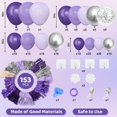 thumbnail image 2 of Kit de guirnaldas con forma de arco con forma de globo, color morado, 153 unidades, 18, 12, 10 5 pulgadas, 2 of 7