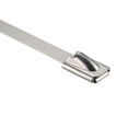 thumbnail image 3 of 0.18" x 3.9" Stainless Steel Exhaust Wrap Multi-Purpose Locking Cable Metal Zip Ties 5 pcs, 3 of 5