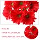 thumbnail image 4 of Injueey Paquete de crisantemo artificial El paquete de flores de simulación Decoración para el hogar Flores artificiales rojo oscuro Injueey HA7497-10B, 4 of 6