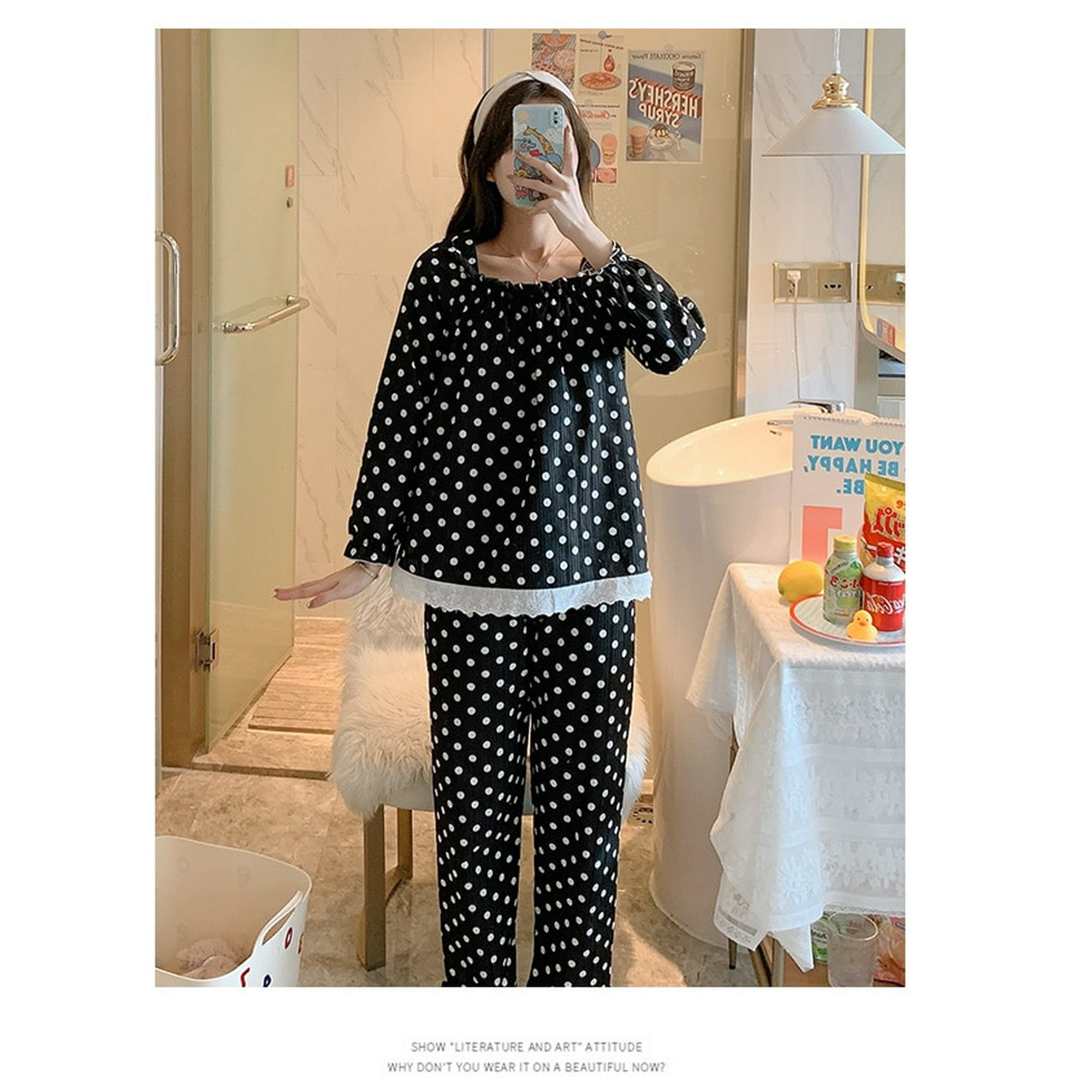 VOIANLIMO Fashion Printed Leopard Ladies Pajamas Long Sleeves Elegant Pajama Set Casual Pajamas Soft and Comfortable Homewear Walmart