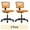 Orange, variant on edx Home Office Desk Chair, Armless Mesh Computer Chair for Small Space, Swivel Adjustable Low Back for Teens/Adults, Black