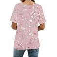 thumbnail image 4 of Neewe Womens Summer Tops Casual Short Sleeve Crewneck Shirts Business Dressy Work Blouses, 4 of 7