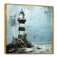 thumbnail image 2 of Designart "Enigmatic Azure And Onyx Beacon" Coastal Floater Framed Wall Art Prints, 2 of 5