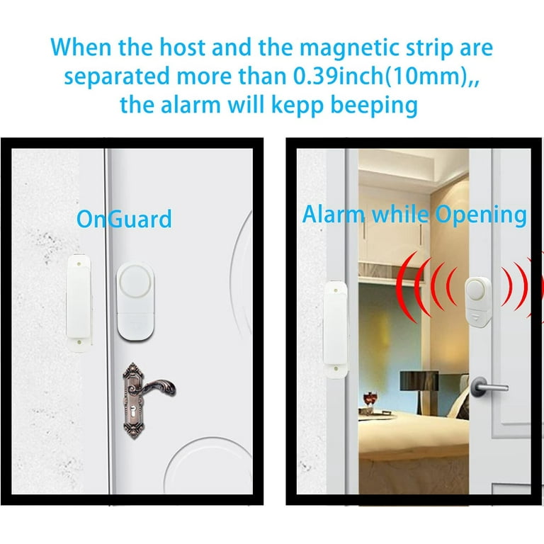 10 Pack Wireless Security Window/Door Alarm,Magnetic Sensor Door