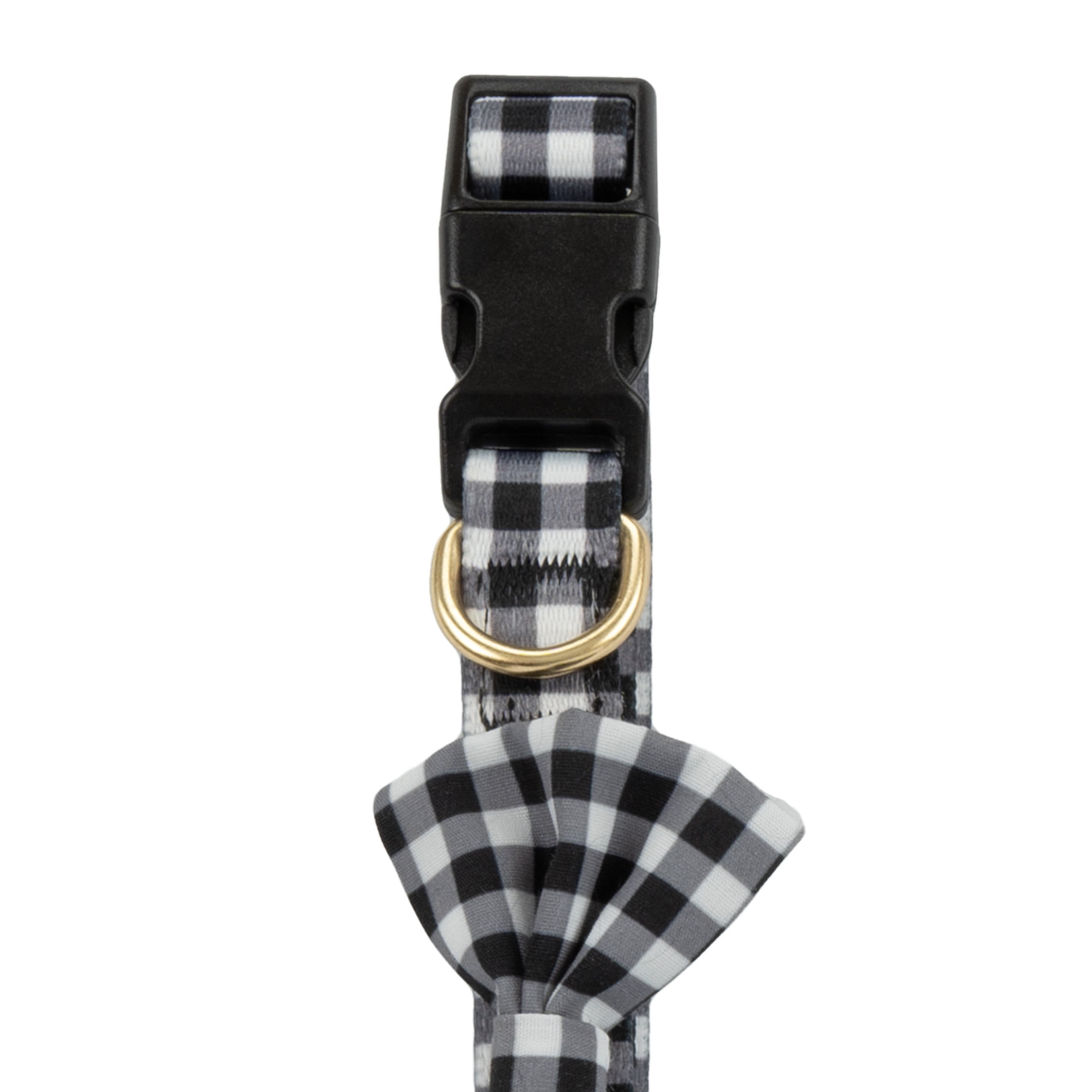 Vibrant Life Gingham 3D Bow Tie Dog Collar, Size Xsmall