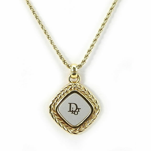 Pre-Owned Christian Dior Necklace Metal Gold Silver Plated Women's (Good)