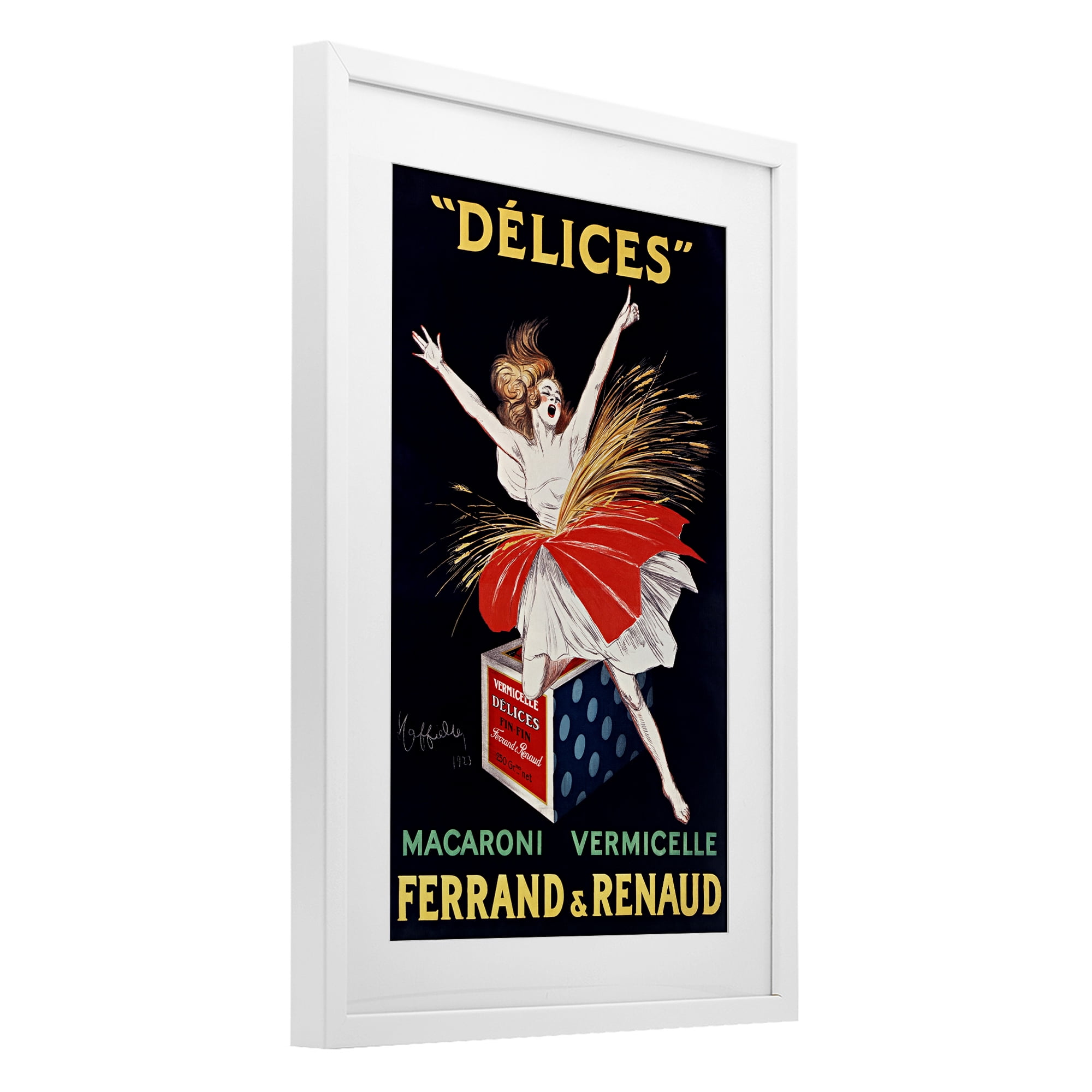 Stupell Industries Vintage Dancer Food Advertisement White Framed Print Under Glass, design by Leonetto Cappiello