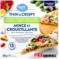 thumbnail image 1 of Great Value Thin & Crispy Garden Vegetable and Feta Cheese Pizza, 410 g, 1 of 4