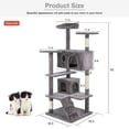 thumbnail image 7 of BestPet Cat Tree 52 inch Tall Cat Tower with Cat Scratching Post,Multi-Level Playpen House,Ashy, 7 of 7