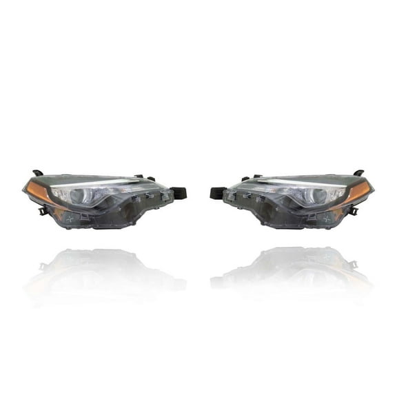 Headlight Assembly - Cooling Direct Fit/For 17-19 Toyota Corolla-Ce/L/LE/LE-ECO - Bi-LED, With LED Daytime Running Light - Pair, Left Driver   Right Passenger Set - CAPA - 8115002M70, 8111002M70