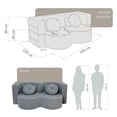 thumbnail image 4 of Sofá Cama De Espuma Sellada Al Vacío 2 Plazas Japandi Kanso Light Grey, 4 of 6
