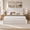 White, variant on VELOCAVA Queen Size Bed Frame with Lift Up Storage, Boucle Textured Upholstered Platform Bed with Rounded Corner Design, Hydraulic Storage, Wood Slat Support, No Box Spring Needed, Beige