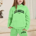 thumbnail image 2 of XEGLSBU Fall Outfits for Girls Size 7-8 Girls Outfits Hoodies Letter Print Sweatshirt Stylish and Comfortable Everyday Wear Toddler Girl Outfits 3T Summer Green Size 2-3 Years, 2 of 4
