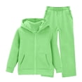 thumbnail image 2 of Blekii Two Piece Sporty Outfit, Kids Zip up Hoodie Sweatpants Set Comfortable Wear Spring Fall Winter, Spring Wear, Fall Wear, Winter Layering, Casual Play, Sports, School, Travel, Outdoor, 2 of 6