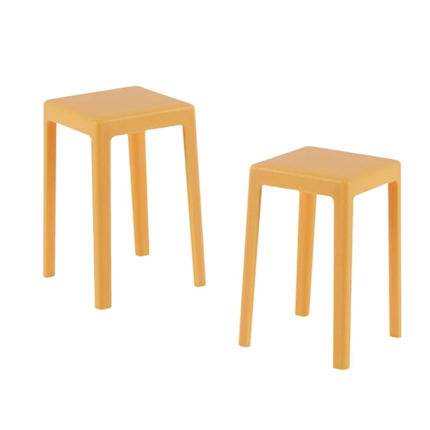 2 piezas de mini silla para casa de muñecas 1/6, accesorios de decoración para casa de muñecas, taburete alto Amarillo