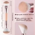 thumbnail image 2 of Brocha de maquillaje ACMEBEAUTY de doble punta para contorno y colorete, oro rosa, 2 of 7