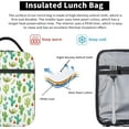 thumbnail image 4 of Cactus White Insulated Lunch Bag, Reusable Lunch Box Tote Bag For Office Work Picnic Travel Women/Men, 4 of 6