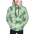 thumbnail image 2 of Bingfone Cute Dinosaurs in Space Pattern Youth Classic Hoodies Soft Hooded Pullover Sweatshirts for Girls and Boys, 2 of 6