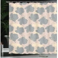 thumbnail image 4 of Ambesonne Abstract Shower Curtain, Grunge Marble Leaves Art, 69"Wx75"L, Pale Salmon Beige, 4 of 5