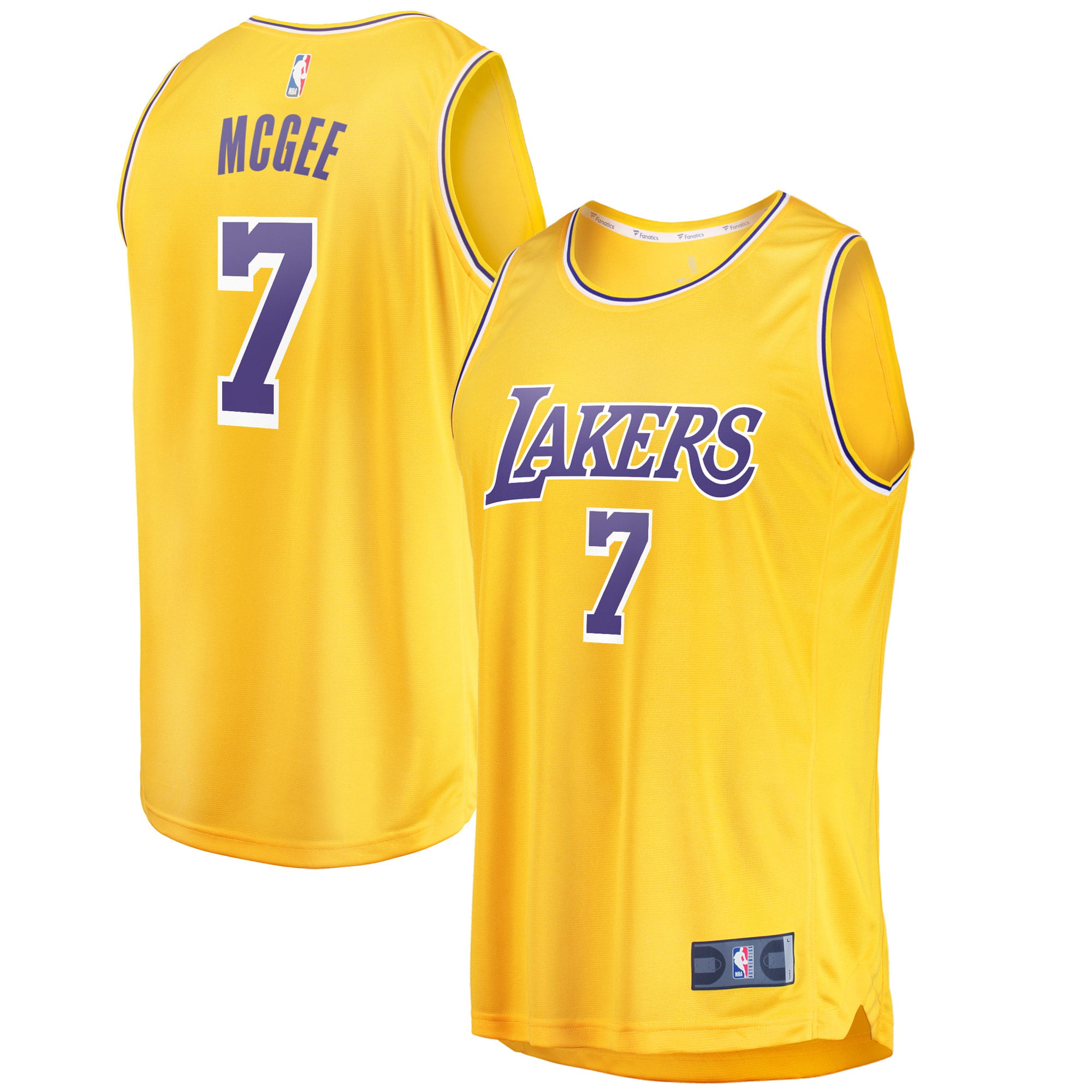 JaVale McGee Los Angeles Lakers Fanatics Branded Fast Break Replica Jersey - Icon Edition - Gold