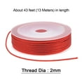 thumbnail image 2 of Unique Bargains 2 Pack Twisted Nylon Twine Thread Beading Cord 2mm 13M/43 Feet Extra Strong Braided Nylon String, Red, 2 of 6