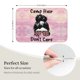 thumbnail image 3 of Alfombra de baño súper suave y antideslizante con el logotipo de Camp Hair Don't Care para baño, cocina, dormitorio, hogar, 15,75 x 23,62 pulgadas, 3 of 6