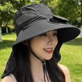 thumbnail image 5 of Byfri Mosquito Net Sun Hat with Solar Fan Wide Brim Fishing Hat for Outdoor Camping Dark 58-60cm, 5 of 7