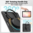 thumbnail image 5 of FJLBDE Case for Samsung Galaxy Tab S10 Lite 10.9-Inch 2025 with 360 Rotating Stand, Shoulder Strap, Heavy Duty Shockproof Cover, Black, 5 of 7