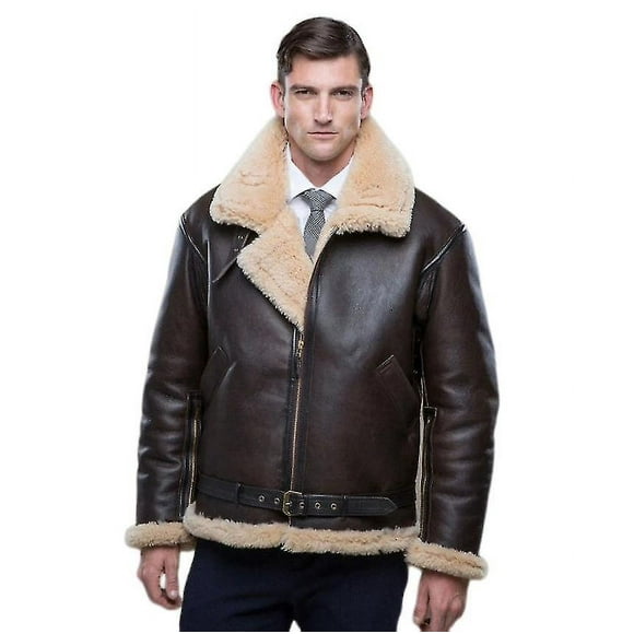 Men's Black Sheepskin Air Force Aviator Jacket