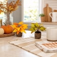 thumbnail image 5 of Fall Decorations for Home with 6-Inch Artificial Maple Leaf Potted Plant, Fall Table Centerpiece for Autumn Harvest Ambiance, Thanksgiving Table Decor Housewarming Gift, 1 Count, 5 of 6