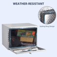 thumbnail image 4 of AKDSteel 24 Inch Heavy Duty Aluminum Diamond Plate Tool Box - Lockable Waterproof Truck Storage Chest With Sliding Shelf, Organizer for Pickup Trucks, RV, Trailers, 4 of 7