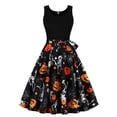 thumbnail image 1 of Robe de Soirée Sans Manches pour Femmes Halloween Robe de Bal Longue Formelle, 1 of 5
