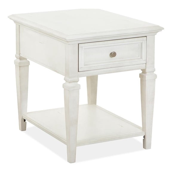 Magnussen Home Newport Alabaster Rectangular End Table